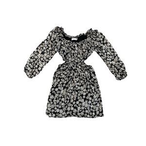 ASTR the Label Off Shoulder Sexy Cutout Ruffle Daisy Floral Mini Dress Lined Med